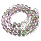Frosted Spray Painted Glass Beads Strands US-GLAA-N035-03C-C01-2