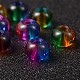 Spray Painted Glass European Beads US-DGLA-R016-12mm-M-4