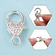 Tibetan Style Heart Lobster Claw Clasps US-K08Y0021-3