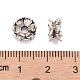 Buddhist Jewelry Findings Tibetan Style Lotus Double Sided Bead Caps US-PALLOY-O042-03-3