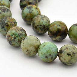 Round Natural African Turquoise(Jasper) Bead Strands US-G-D626-6mm