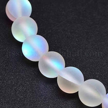 Synthetical Moonstone Beads Strands US-G-M049-8mm-01F-1
