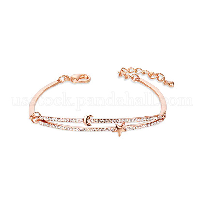SHEGRACE Simple Fashion Rose Gold Plated Brass Link Bracelet US-JB70A-1