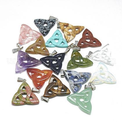 Natural & Synthetic Mixed Stone Pendants US-G-T088-M-1