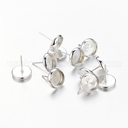 Brass Stud Earring Settings US-IFIN-Q006-S-NF-1