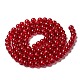 Spray Painted Crackle Glass Beads Strands US-CCG-Q001-8mm-13-2