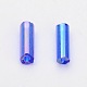 Transparent Colours Rainbow Glass Bugle Beads US-TSDB6MM168-2