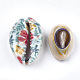 Printed Cowrie Shell Beads US-SHEL-S266-09A-2