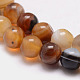 Natural Striped Agate/Banded Agate Bead Strands US-G-K166-13-6mm-02-5