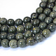 Natural Serpentine/Green Lace Stone Round Bead Strands US-G-E334-6mm-14-1