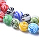 Handmade Millefiori Glass Round Beads Strands US-LK-R004-93-3