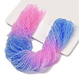 Transparent Painted Glass Beads Strands US-DGLA-A034-T3mm-A08