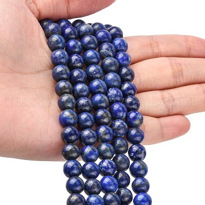 Natural Lapis Lazuli Beads Strands&nbsp;US-G-G099-8mm-7-4