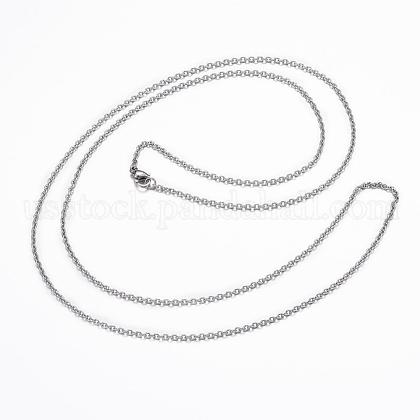 304 Stainless Steel Cable Chain Necklaces US-NJEW-H445-16P-1