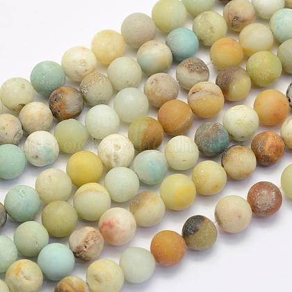 Natural Flower Amazonite Beads Strands US-G-G697-F05-6mm-1