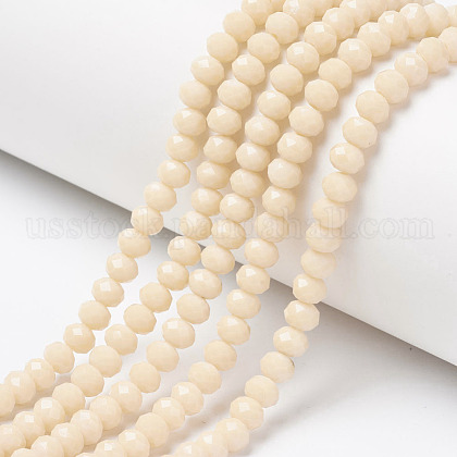 Opaque Solid Color Glass Beads Strands US-EGLA-A034-P3mm-D05-1