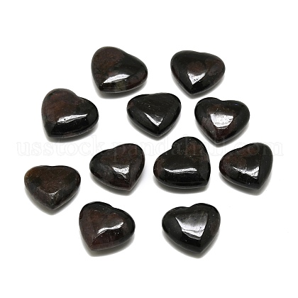 Natural Garnet Heart Palm Stone US-G-A187-04-1