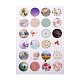 DIY Scrapbooking Bottle Caps Non-Adhesive Paper Picture Stickers Collage Sheets for Clear Flat Round Glass Tile Cabochon Pendants US-AJEW-L027-M-2