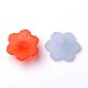 Mixed Color Transparent Frosted Acrylic Flower Bead Caps US-X-PL561M-4