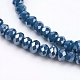 Electroplate Imitation Jade Glass Beads Strands US-EGLA-J025-M01-3