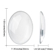 Transparent Oval Glass Cabochons US-GGLA-R022-40x30-2