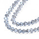 Electroplate Transparent Glass Beads Strands US-EGLA-Q026-016C-3