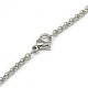 Trendy Unisex 304 Stainless Steel Cross Rolo Chain Necklaces US-NJEW-L043A-09P-3