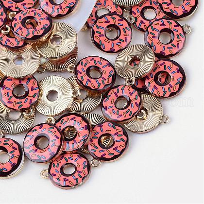 Donut Printed Alloy Pendants US-ENAM-Q033-52A-1
