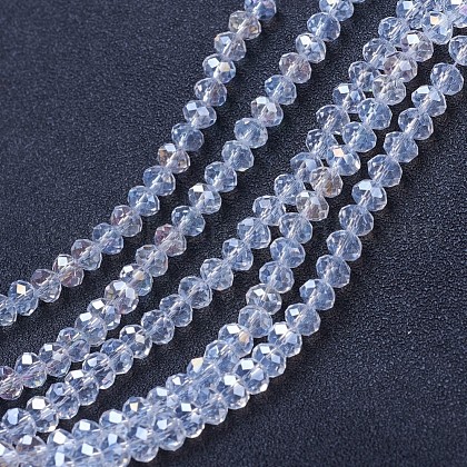 Electroplate Glass Beads Strands US-EGLA-A034-T4mm-B02-1
