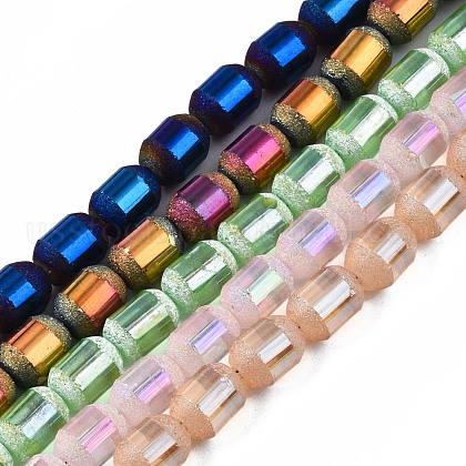 Electroplate Glass Beads Strands US-EGLA-Q126-004-1