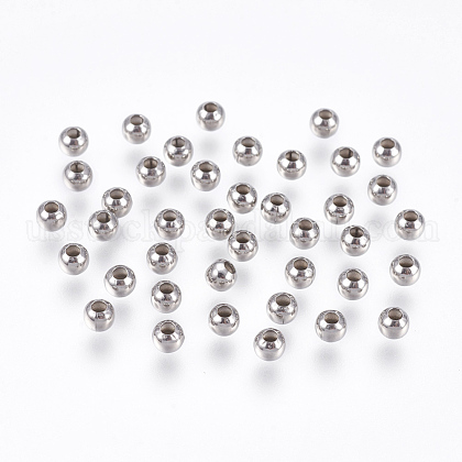 Round 304 Stainless Steel Spacer Beads US-STAS-I050-06-4mm-1
