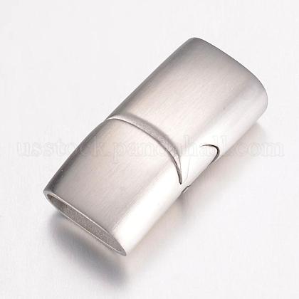 304 Stainless Steel Magnetic Clasps with Glue-in Ends US-STAS-G071-39P-1
