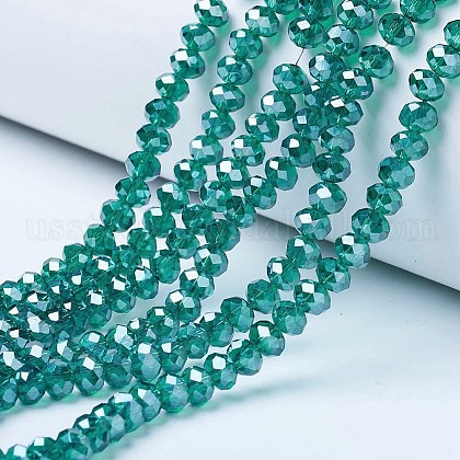 Electroplate Glass Beads Strands US-EGLA-A034-T2mm-A18-1
