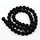 Synthetic Lava Rock Round Bead Strands US-G-N0042-8mm-01-2