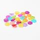 Mixed Frosted Flower Shaped Transparent Acrylic Bead Caps US-X-PAF087Y-3