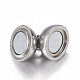 304 Stainless Steel Magnetic Clasps with Loops US-STAS-K006-8mm-04C-4