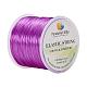 0.8mm Purple Elastic Wire Stretch Polyester Threads Jewelry Bracelet Beading String Cords US-EW-PH0001-0.8mm-01A-1