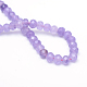 Faceted Rondelle Dyed Natural White Jade Bead Strands&nbsp;US-X-G-R343-6x8-03-2