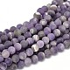 Frosted Natural Amethyst Round Bead Strands US-G-L357-8mm-07-1