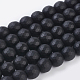Synthetic Black Stone Beads Strands US-G-C059-10mm-1-1