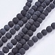 Natural Black Stone Bead Strands&nbsp;US-X-G-R193-01-8mm-1