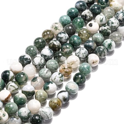 Natural Tree Agate Beads Strands US-X-G-H1633-8MM-1