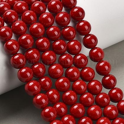Natural Mashan Jade Round Beads Strands&nbsp;US-G-D263-8mm-XS31-1