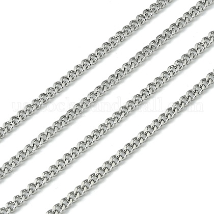 304 Stainless Steel Curb Chain Twist Link Chains US-CHS-K001-18-2.2mm-1