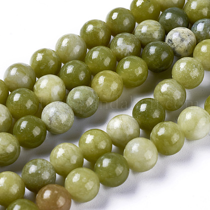 Natural Chinese Jade Beads Strands US-G-G735-38-6mm-1