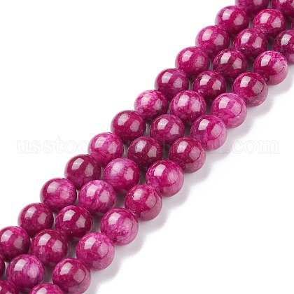 Natural Mashan Jade Round Beads Strands US-G-D263-10mm-XS11-1