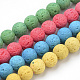 Synthetic Lava Rock Beads Strands US-G-S277-6mm-M-1