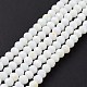 Electroplate Opaque Solid Color Glass Beads Strands US-EGLA-A034-P4mm-L17-2