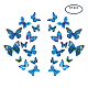 Artificial Plastic Butterfly Decorations US-DJEW-PH0002-01-1