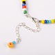 Handmade Millefiori Glass Beads Anklets US-AJEW-AN00028-3